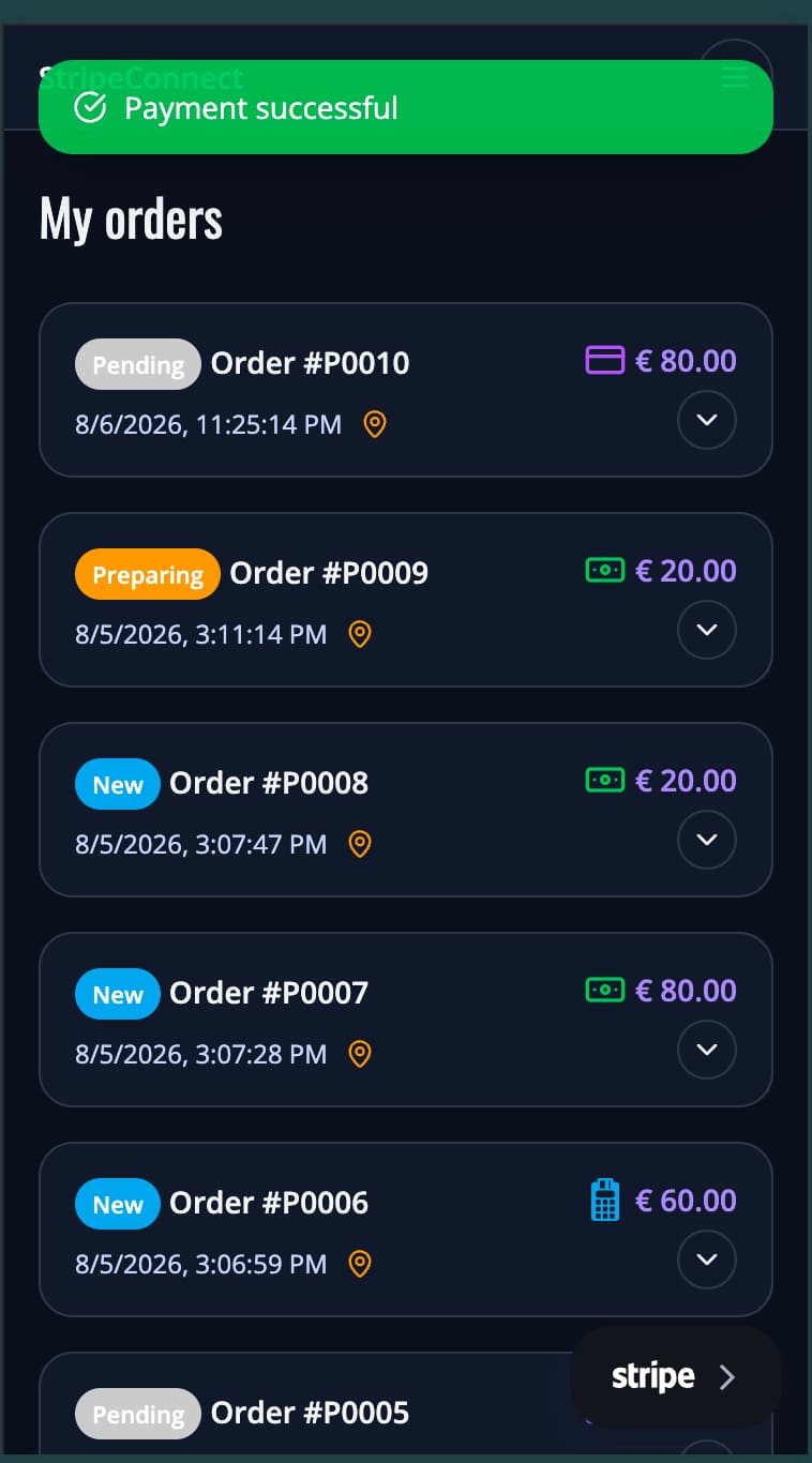 Preview menu orders