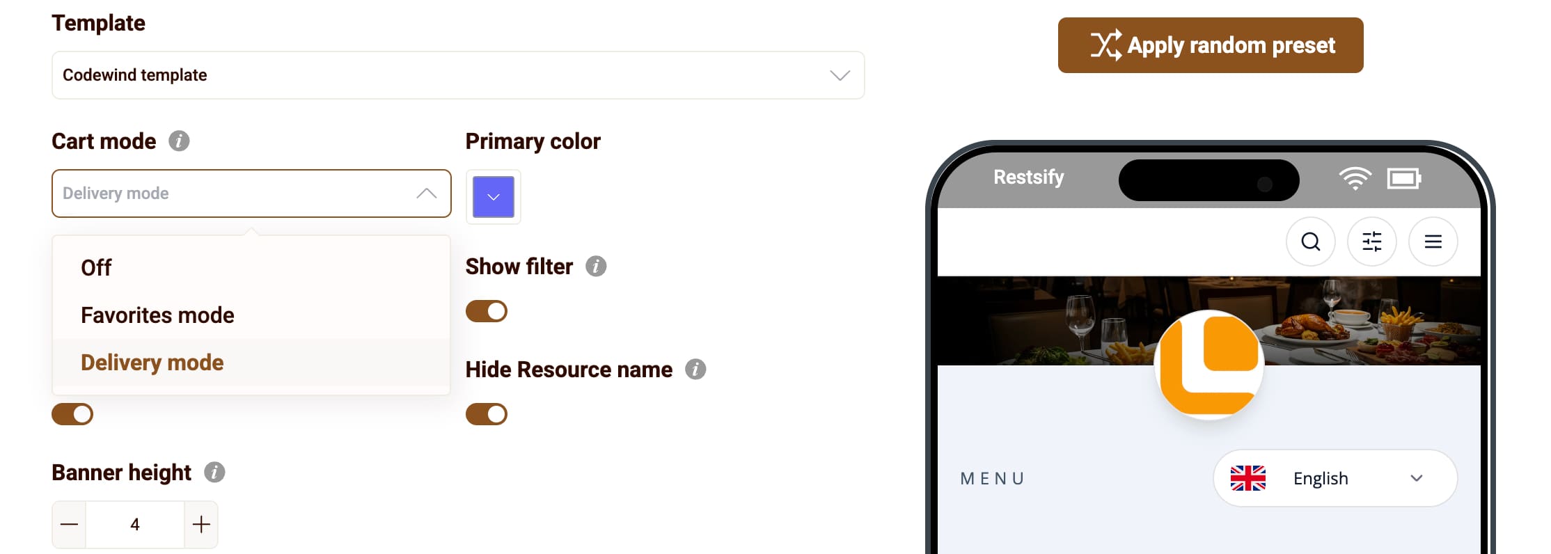 Preview menu step 5
