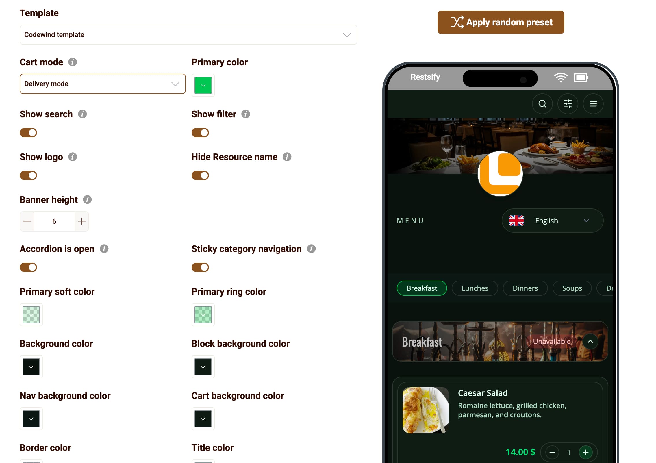 Preview menu step 3